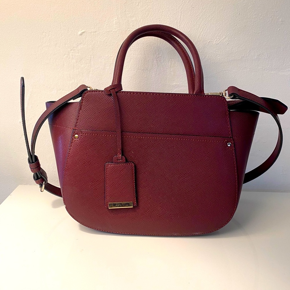 Purple Maroon Zara Basics handbag